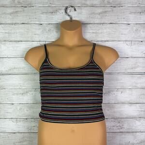 American Eagle Multi Stripped Cami Crop Top Size Medium